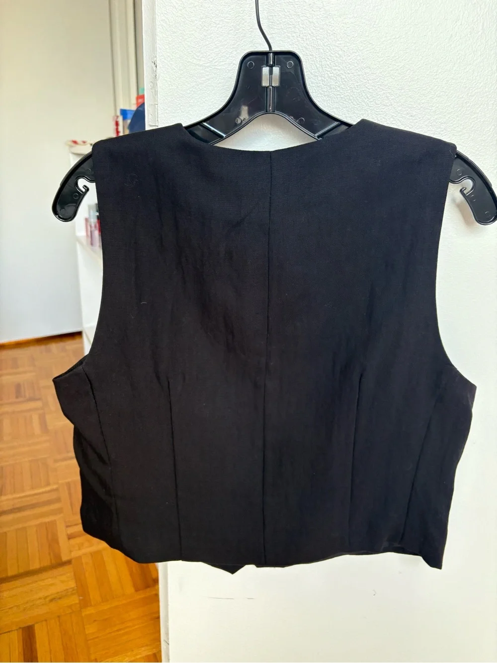 H&M Black Women's Tailored Vest - Classic Button Front - Medium